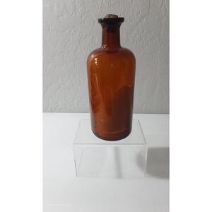 Apothecary Bottle Amber Glass ~ Antique~